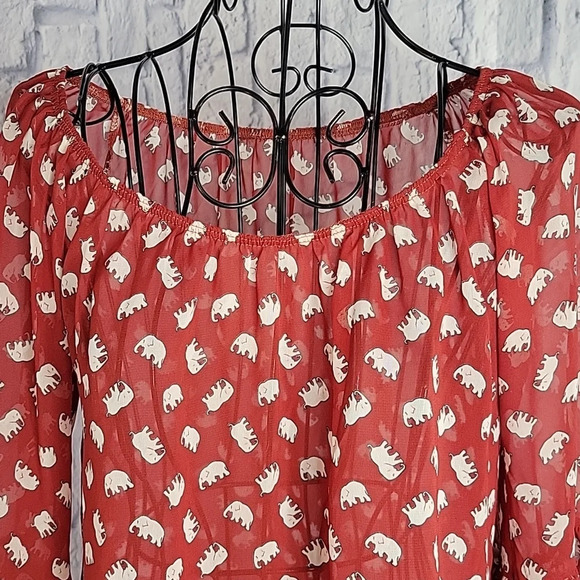 ROLL TIDE ALABAMA‎ Elephant Blouse Small - Picture 2 of 6